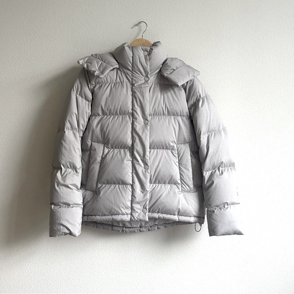 Lululemon wunder puff down jacket coat heathered natural ivory grey size 4 - Picture 8 of 8